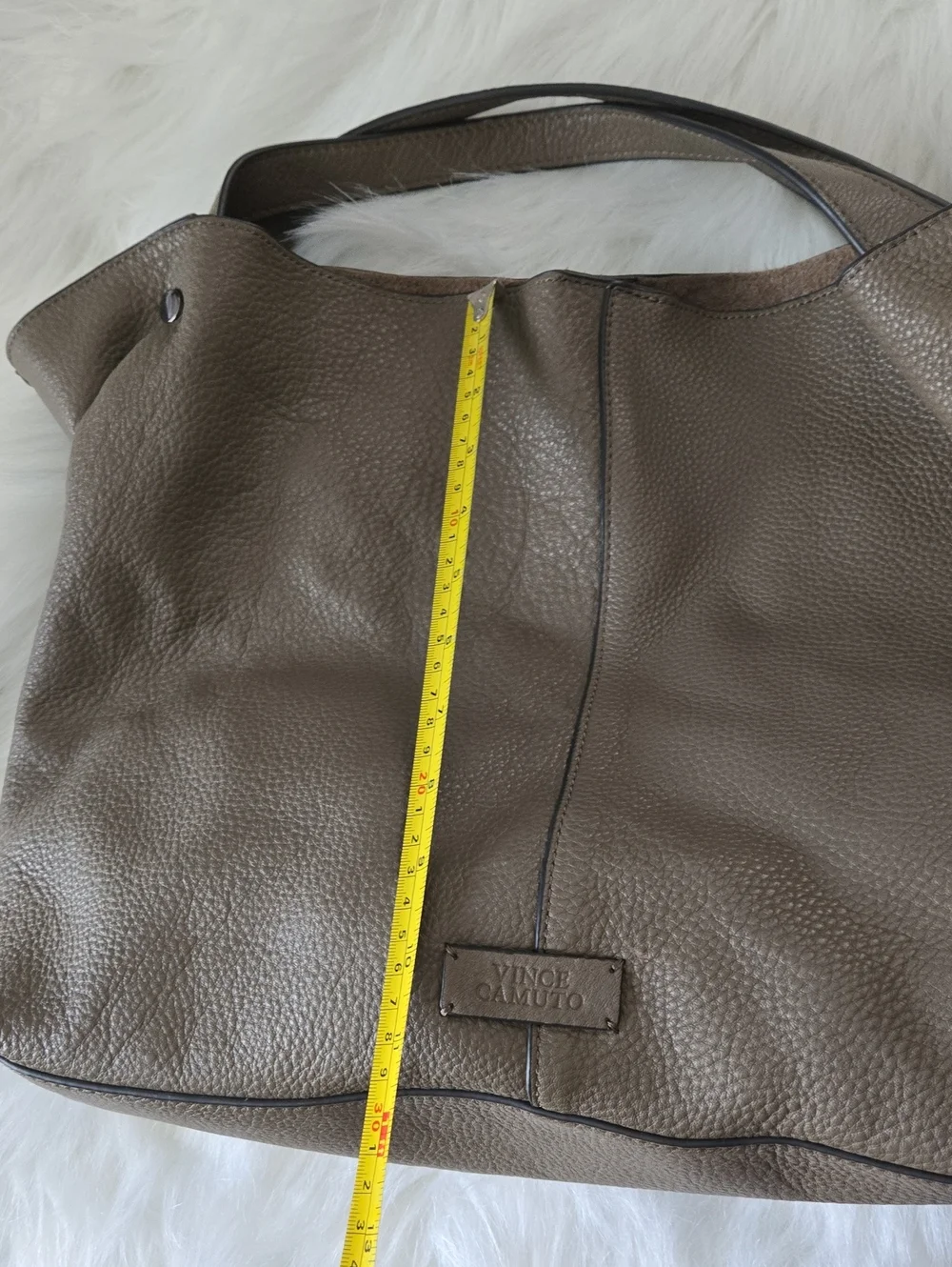 Vince Camuto Greige Slouchy Hobo Bag
